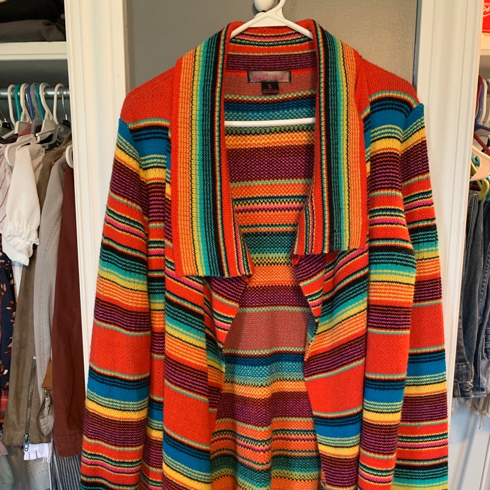 Rock and Roll serape sweater size small